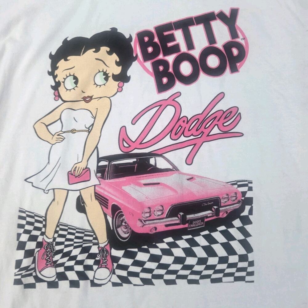 Dodge Racing Betty Boop T Shirt by Fleischer Studios Tee Mens XL Short Sleeve